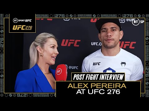 Alex Pereira on fighting Israel Adesanya! 👀  UFC 276 Post Fight Interview