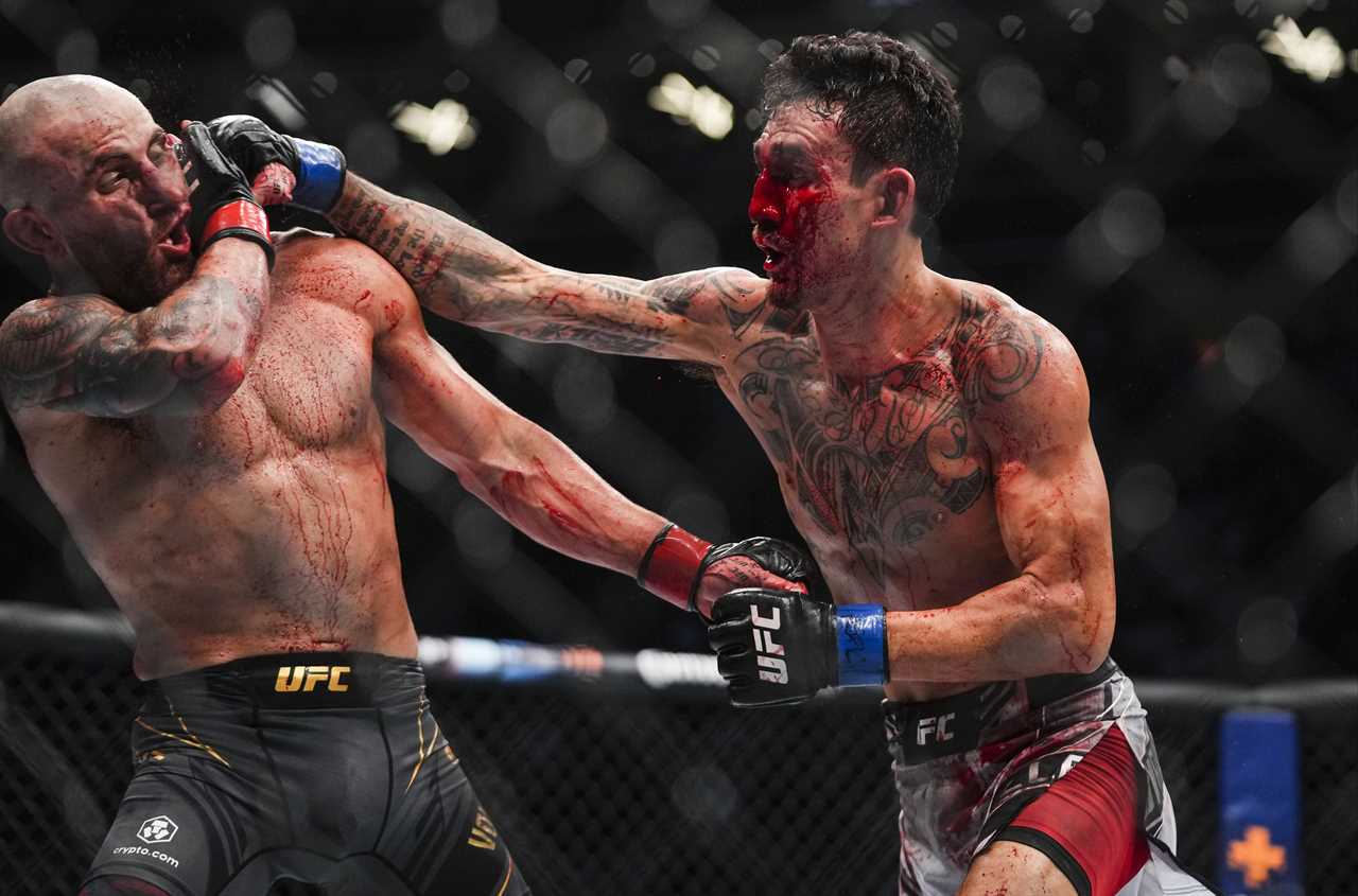 Max Holloway was rushed to the hospital after being cut open in UFC 276 with Volkanovski.