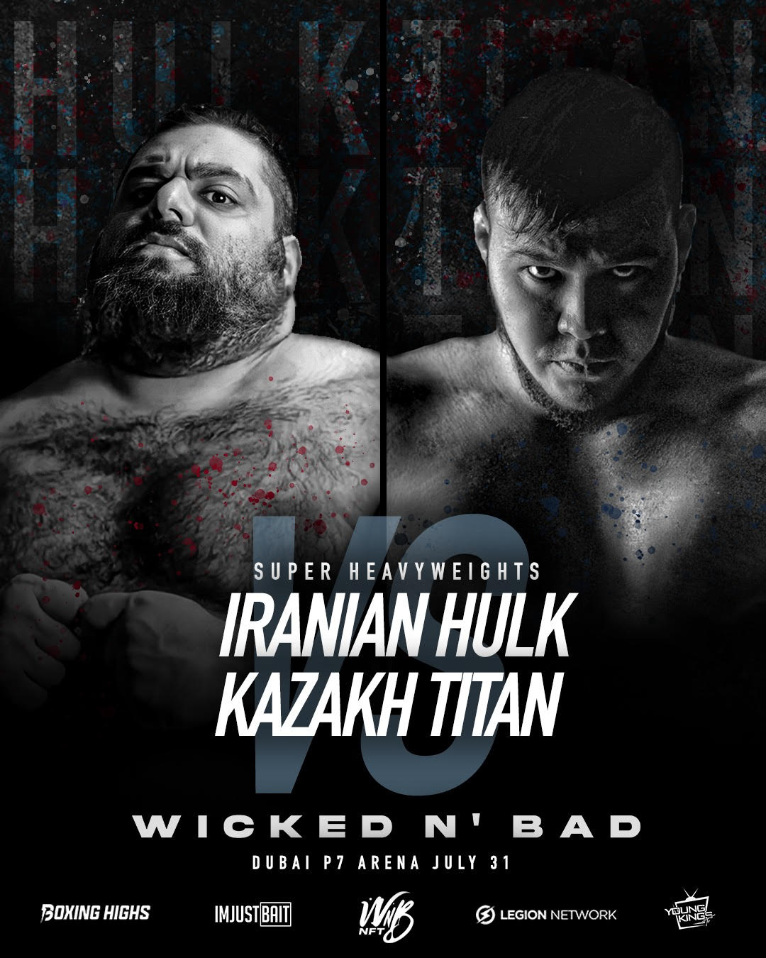 Kazakh Titan to face Iranian Hulk in a blockbuster super-heavyweight clash at Wicked N’ Bad Dubai arena