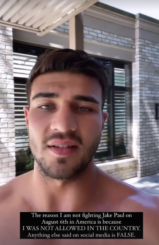Tommy Fury denied that he was not in training for the Jake Paul fight, despite his dad Johm suggesting he was 'overweight.