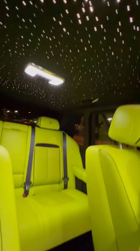 Must Be Jake Paul - Floyd Mayweather cruises with his fans in bright yellow car and matching outfit while he plays his music.
