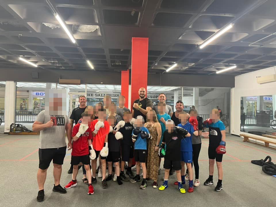 Tyson Fury posed for a photo with his new pupils