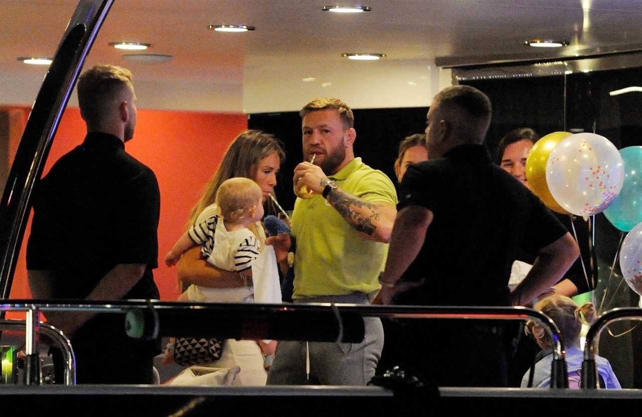 Conor McGregor, UFC fighter, celebrates his 34th birthday aboard a luxury yacht with Dee Devlin. He flew over to the party with some of his friends on jet.