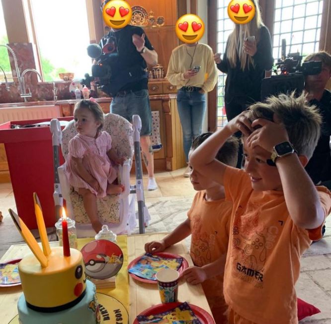 Paris Fury shares photos of film crew at Tyson's sixth-birthday bash, ahead of Netflix documentary about the world champ