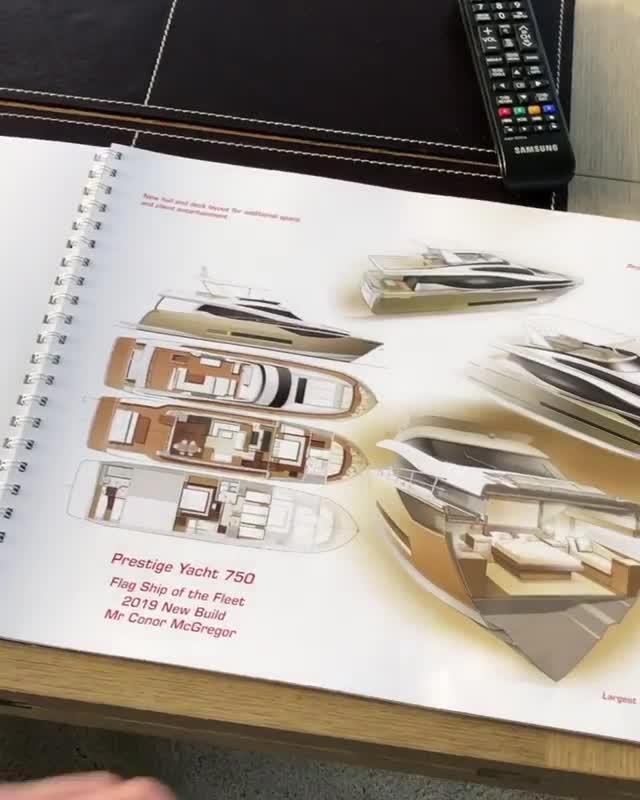 McGregor showed off the plans for the boat on Instagram