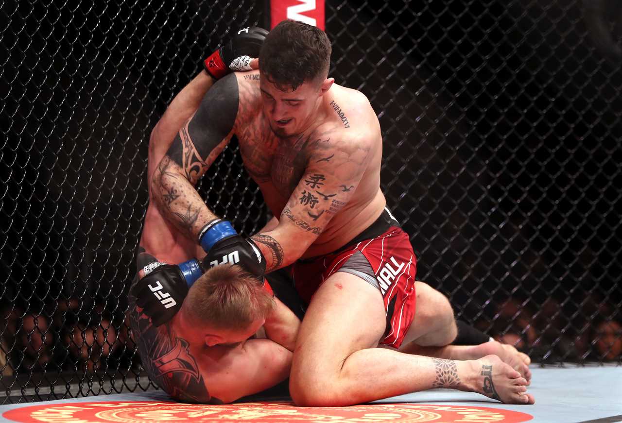 UFC London: Brit Tom Aspinall says he doesn't care about a potential title eliminator fight. He beat Curtis Blaydes.