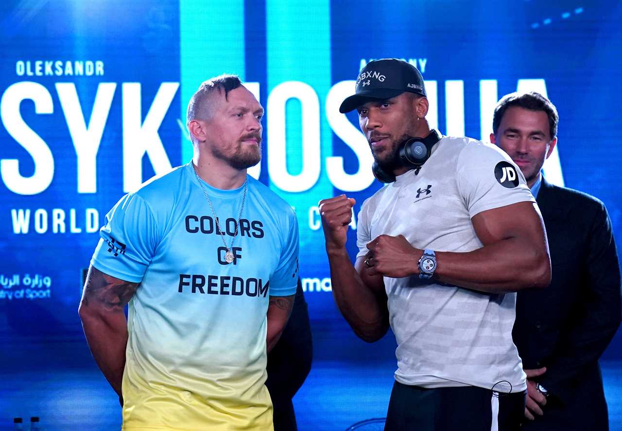 Anthony Joshua appears 'worried going into Usyk Rematch and must'sort himself out' before the Saudi showdown