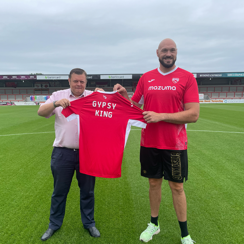Tyson Fury to sponsor hometown club Morecambe this season with ‘Gypsy King’ featuring on back of home and away shirts