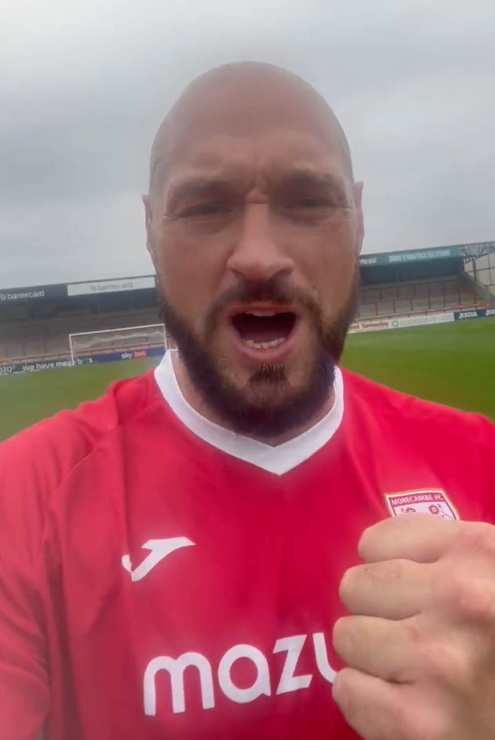 Tyson Fury to sponsor hometown club Morecambe this season with ‘Gypsy King’ featuring on back of home and away shirts
