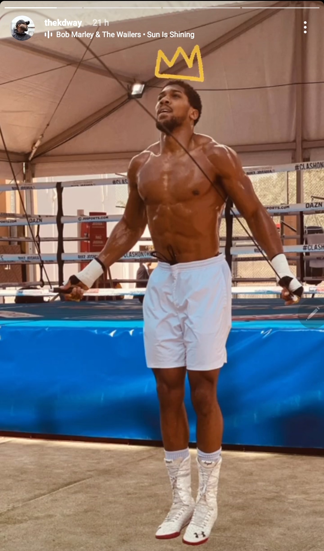 Anthony Joshua's Saudi camp in Saudi Arabia for Usyk Rematch after Private Jet Flight. Includes chess matches, tennis workouts, and more