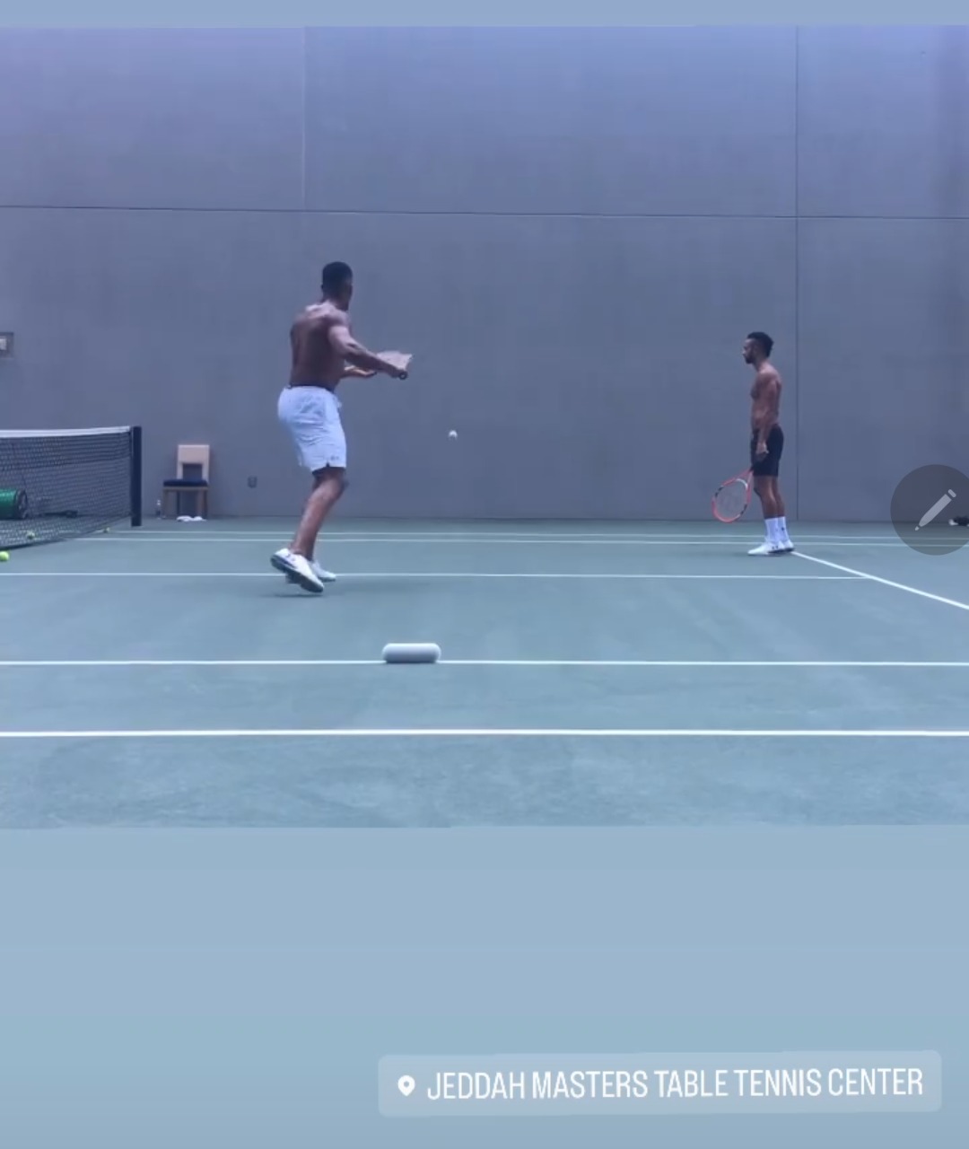 Anthony Joshua's Saudi camp in Saudi Arabia for Usyk Rematch after Private Jet Flight. Includes chess matches, tennis workouts, and more