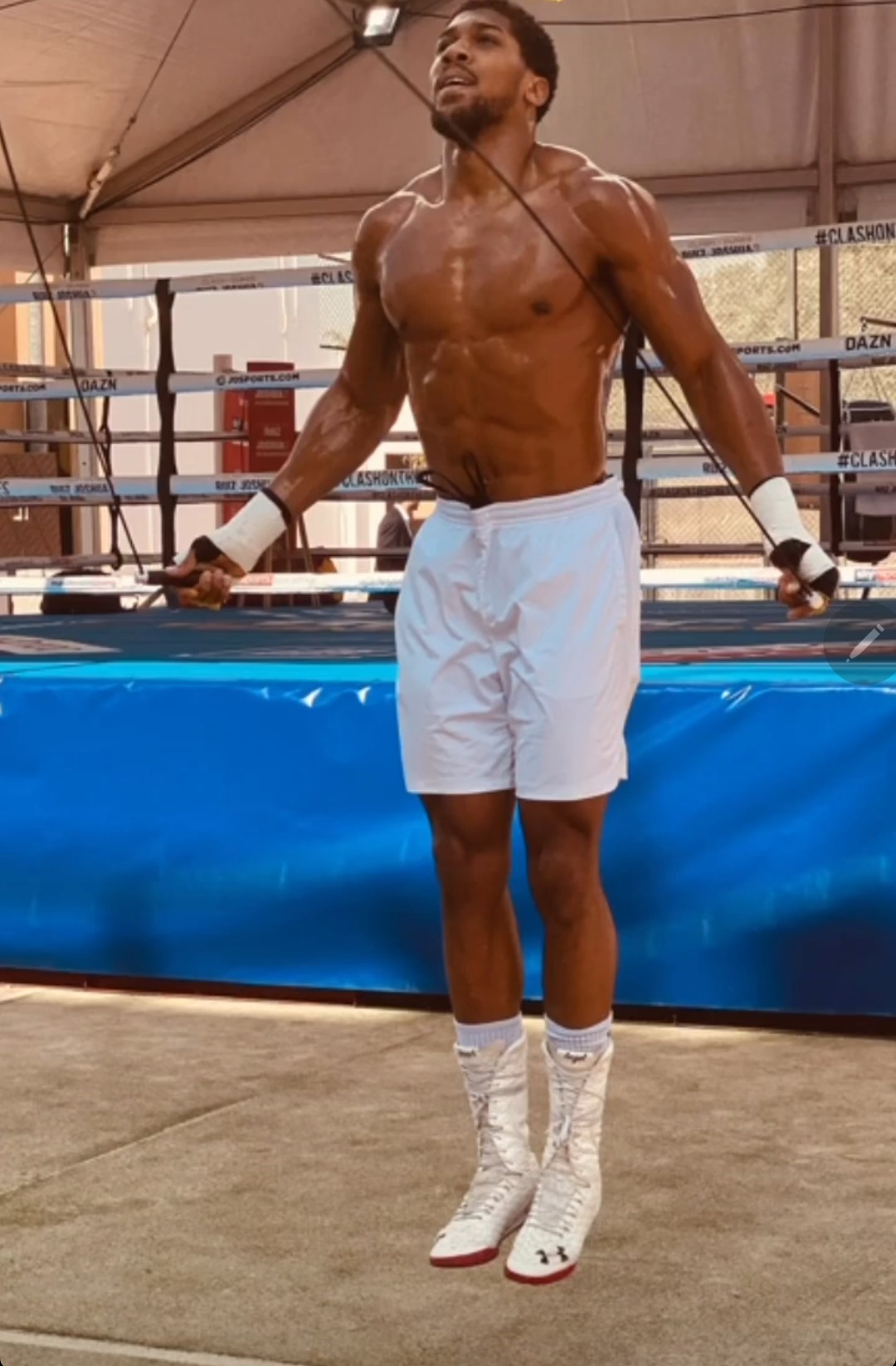 Anthony Joshua arrived in Saudi Arabia MONTH before Oleksandr Usyk's rematch fight,'showing serious intentions.