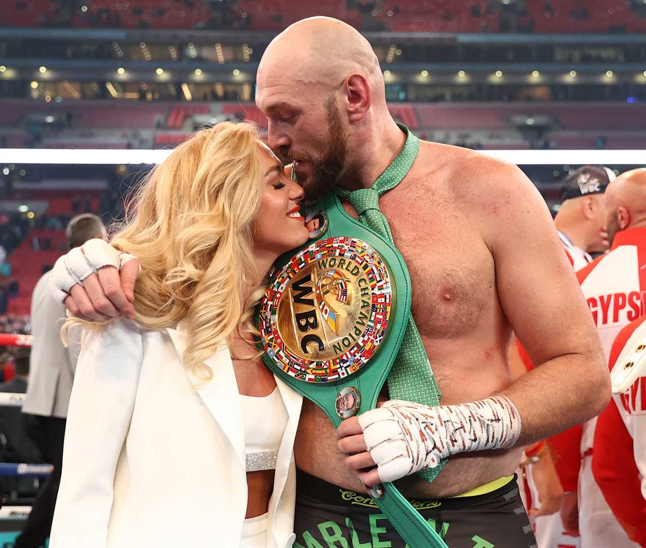 Paris and Tyson Fury, mega-rich Tyson Fury, splash out on PS1.55 Bird’s custard powder