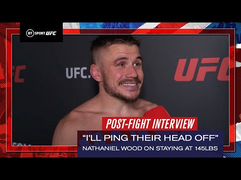 Nathaniel Wood discusses speed at 145lbs UFC London Post Fight Interview