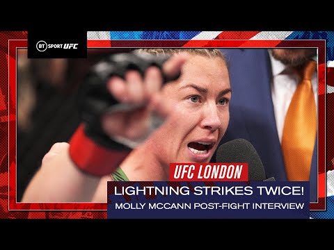 Lightning strikes twice! Molly McCann in another amazing KO at UFC London Post Fight Interview