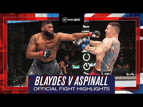 DEVASTATING End to Curtis Blaydes Vs Tom Aspinall UFC London Official Fighting Highlights