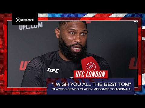 Curtis Blaydes sends Tom Aspinall UFC London a classy message: I wish you all of the best Tom.