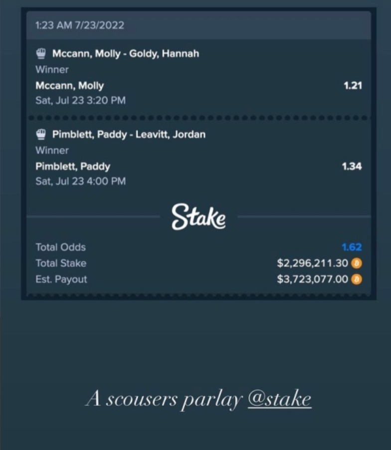 After a stunning double-bet on UFC stars Molly McCann & Paddy Pimblett, Drake wins PS3million and vows that he will buy them Rolexes
