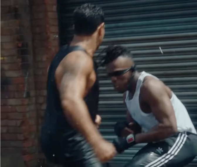 KSI avoids punches as he wears a BLINDFOLD during shock training footage, while preparing for Alex Wassabi's fight