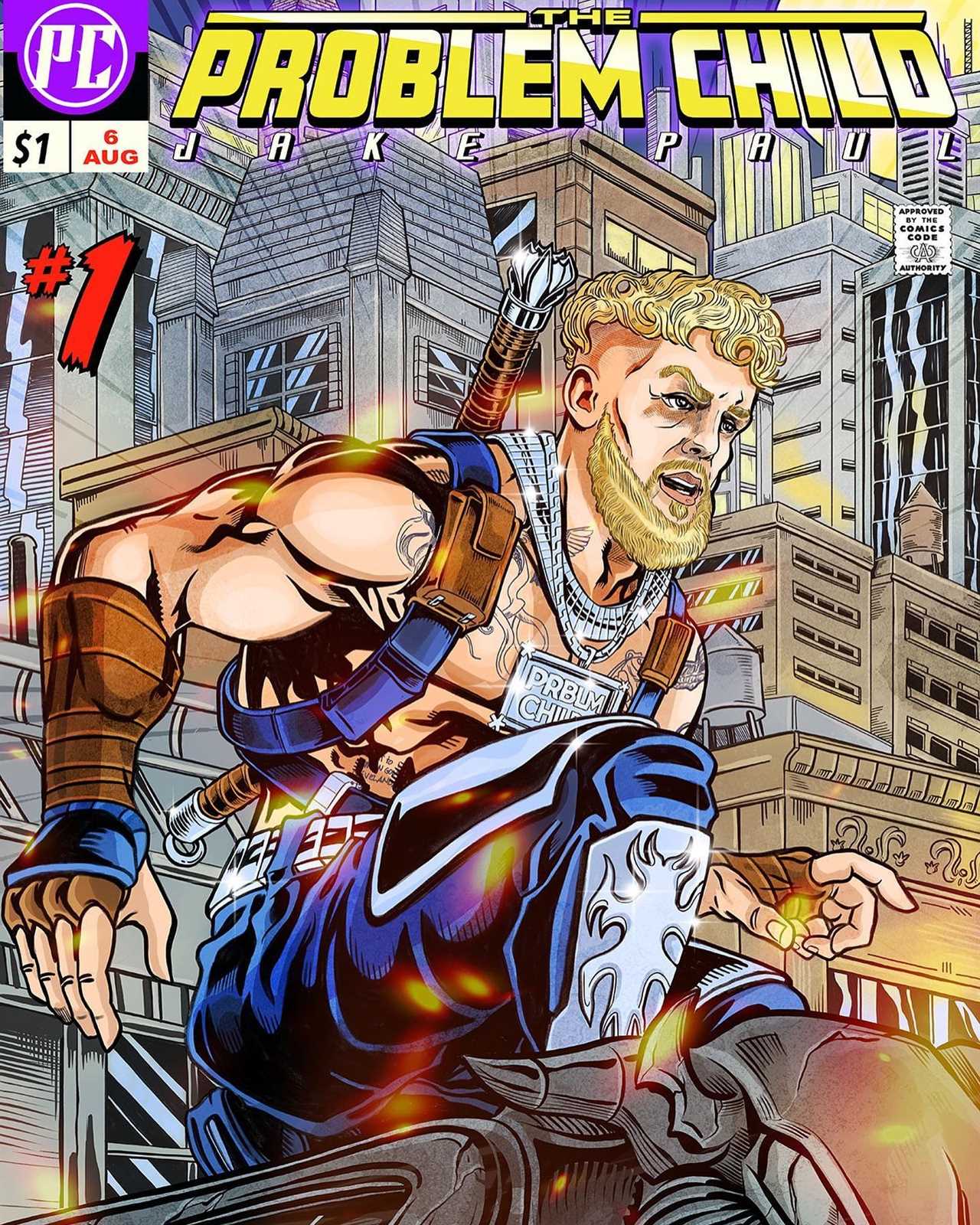 Jake Paul transformed into Problem Child, a comic book hero before facing off against Hasim Rahman Jr.