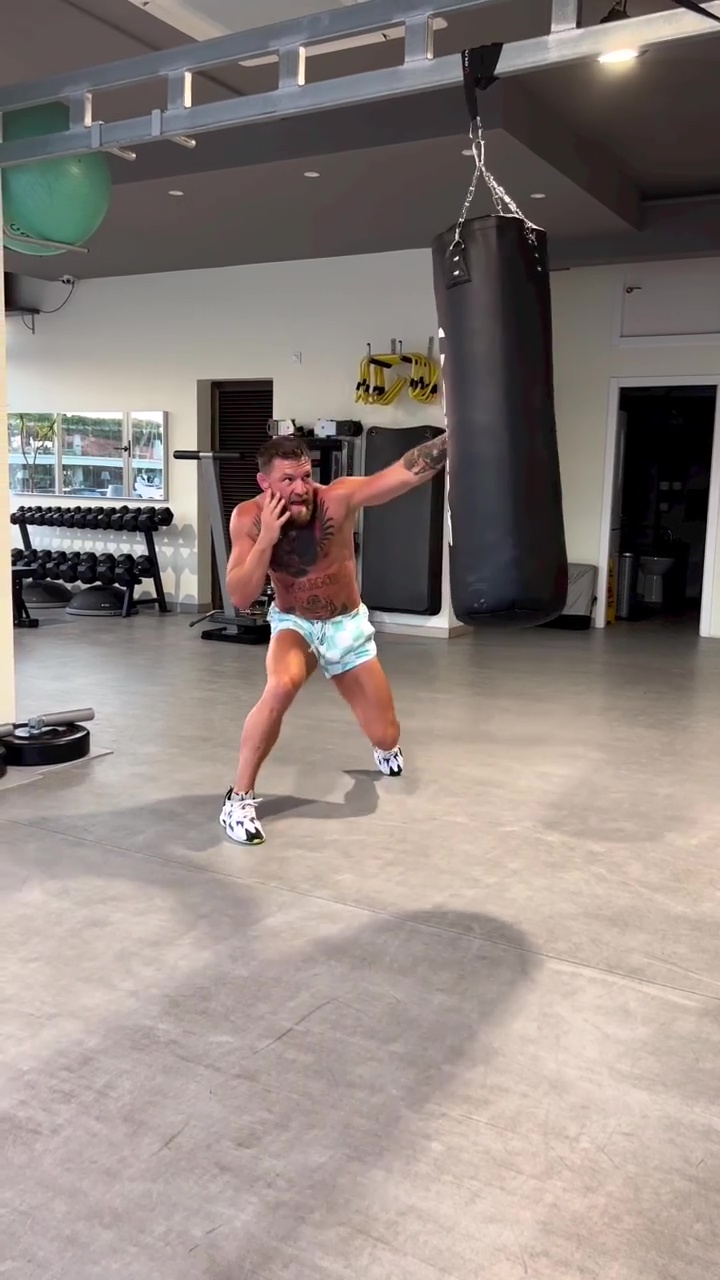 Watch jacked Conor McGregor train BARE KNUCKLE for blockbuster UFC return as he nears full recovery from broken leg