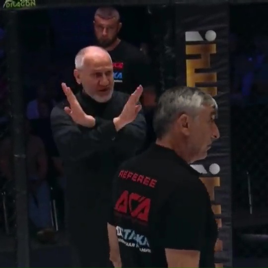 Watch as Dana White, chief of UFC, storms the cage and disqualifies fighters.
