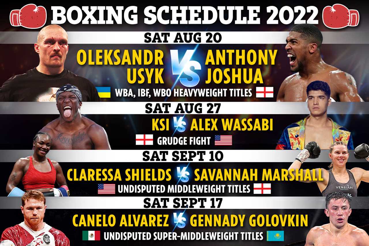 Boxing schedule 2022: Upcoming fights, schedule as Jake Paul vs Hasim Rahman Jr CANCELLED, Joshua vs Usyk 2
