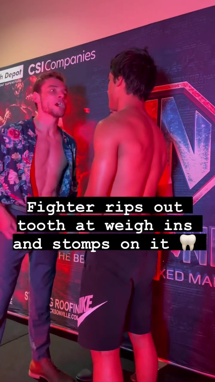 Watch a MMA fighter take TOOTH out of a face-off against a rival and stamp it on for 24 hours before scoring a gruesome KO win