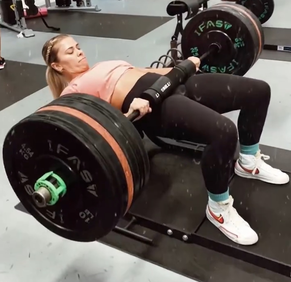 Paige VanZant shows off her incredible core strength and 'booty gains in a gym video, before wowing fans with her zebra swimsuit