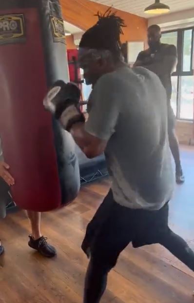 You can see YouTube boxing star KSI showing off his speed and power during training video, as he promises to KO Alex Wassabi.