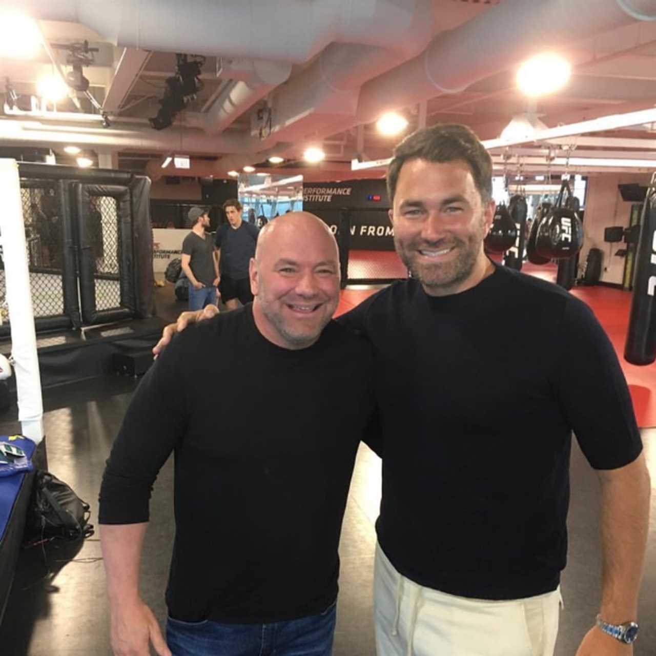 Eddie Hearn supports Dana White's theory that Jake Paul's fight against Hasim Rahman Jr was cancelled.