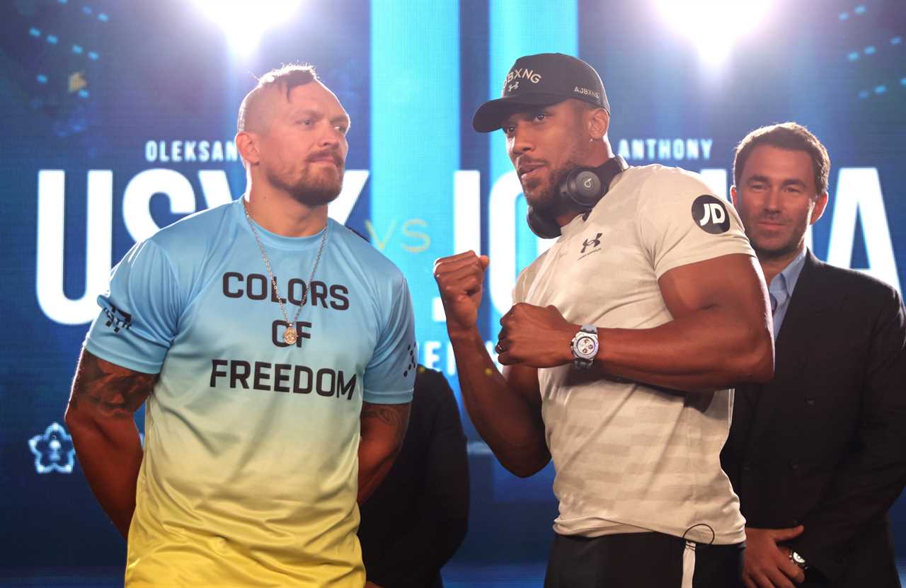 After a hard workout, Anthony Joshua sweats it out in training. Brit intensifies preparations for Oleksandr Uzyk rematch