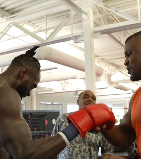 Deontay Wilder tells UFC champ Ngannou that he is 'trying get back in the groove' to mega boxing returns.