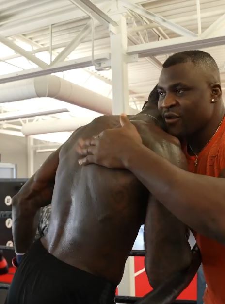 Deontay Wilder tells UFC champ Ngannou that he is 'trying get back in the groove' to mega boxing returns.