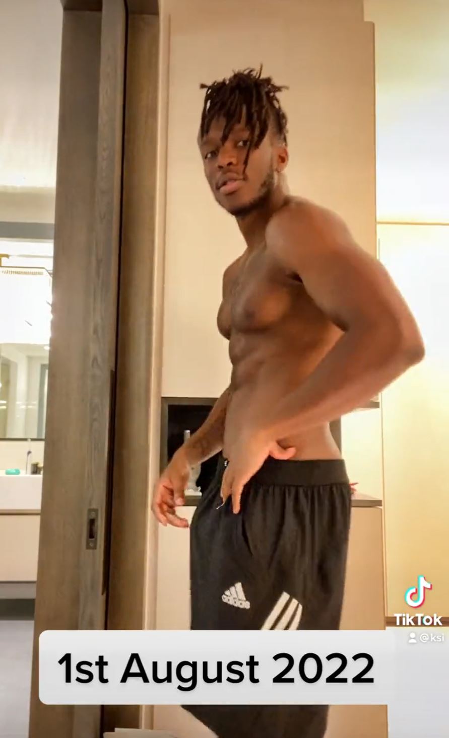 KSI showcases his amazing eight-month transformation after losing a lot of weight in preparation for the Alex Wassabi fight