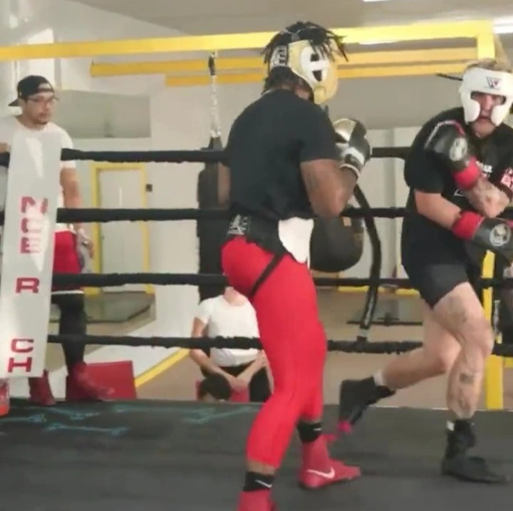 Hasim Rahman Jr releases a sparring video that shows Jake Paul running away from the bitter fallout of a cancelled fight