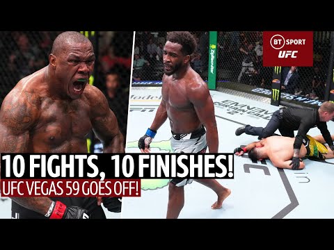 Every finish on a UFC Vegas 59 card
