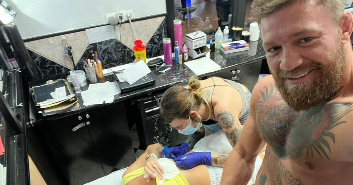Dee Devlin receives a birthday tattoo in honor of Conor