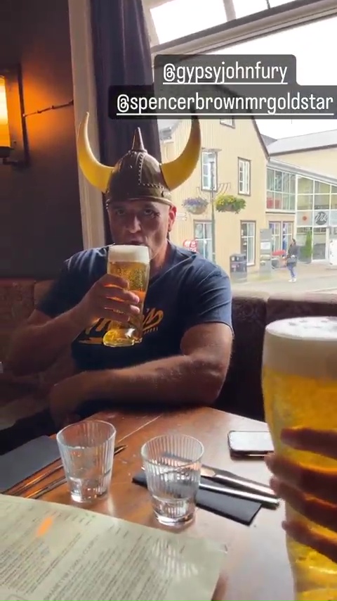 Tyson Fury and father John mock Games of Thrones' Thor Bjornsson during fight talks by dressing in Viking hats from Iceland