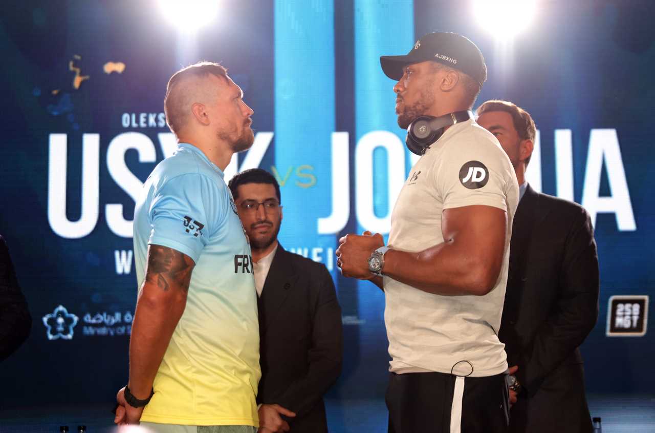 Hearn says Usyk is'really large' after his body transformation, but he recommends Anthony Joshua to beat him in six rounds.