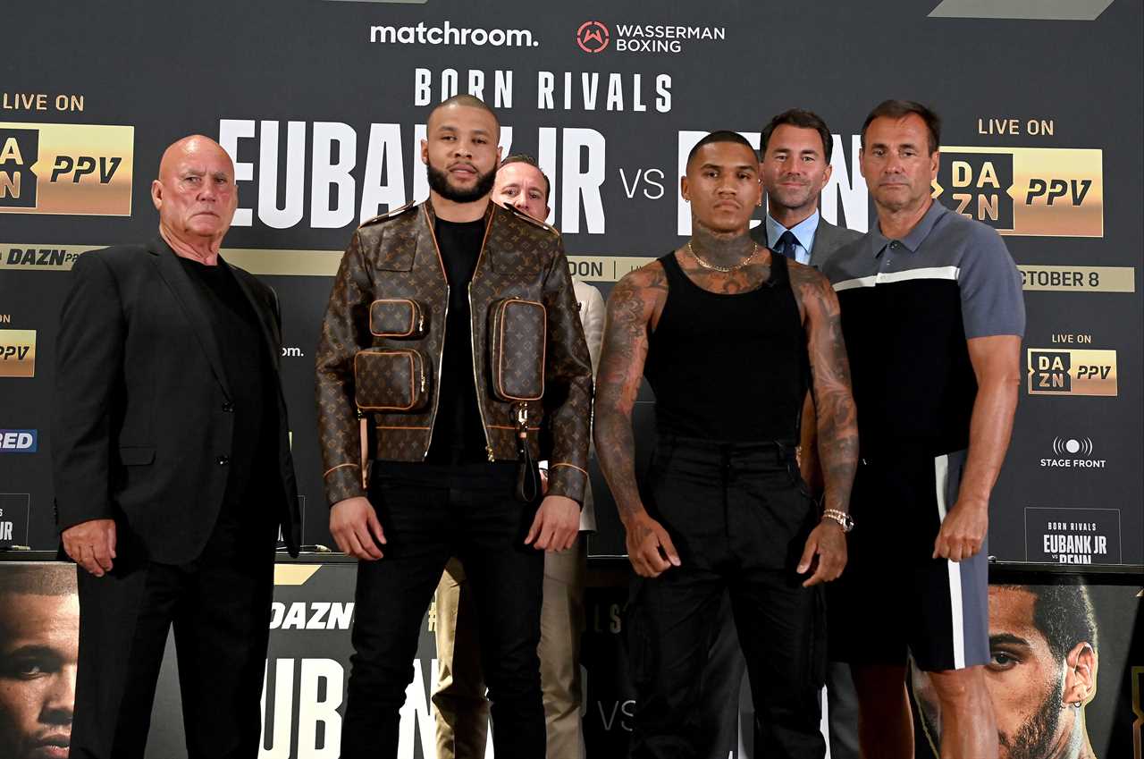 Tony Sims, Conor Benn's trainer, fears that if Chris Eubank Jr is 'heavy' he will make 157lb catchweight. This could lead to fight to be OFF