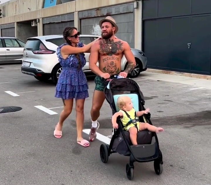 Conor McGregor, Dee Devlin and a UFC ace take a family walk through Majorca.