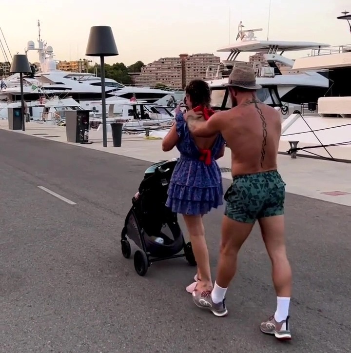 Conor McGregor, Dee Devlin and a UFC ace take a family walk through Majorca.