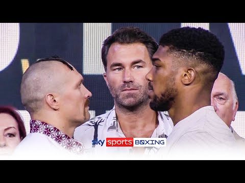 Joshua & Usyk's last head-to-head weigh-in