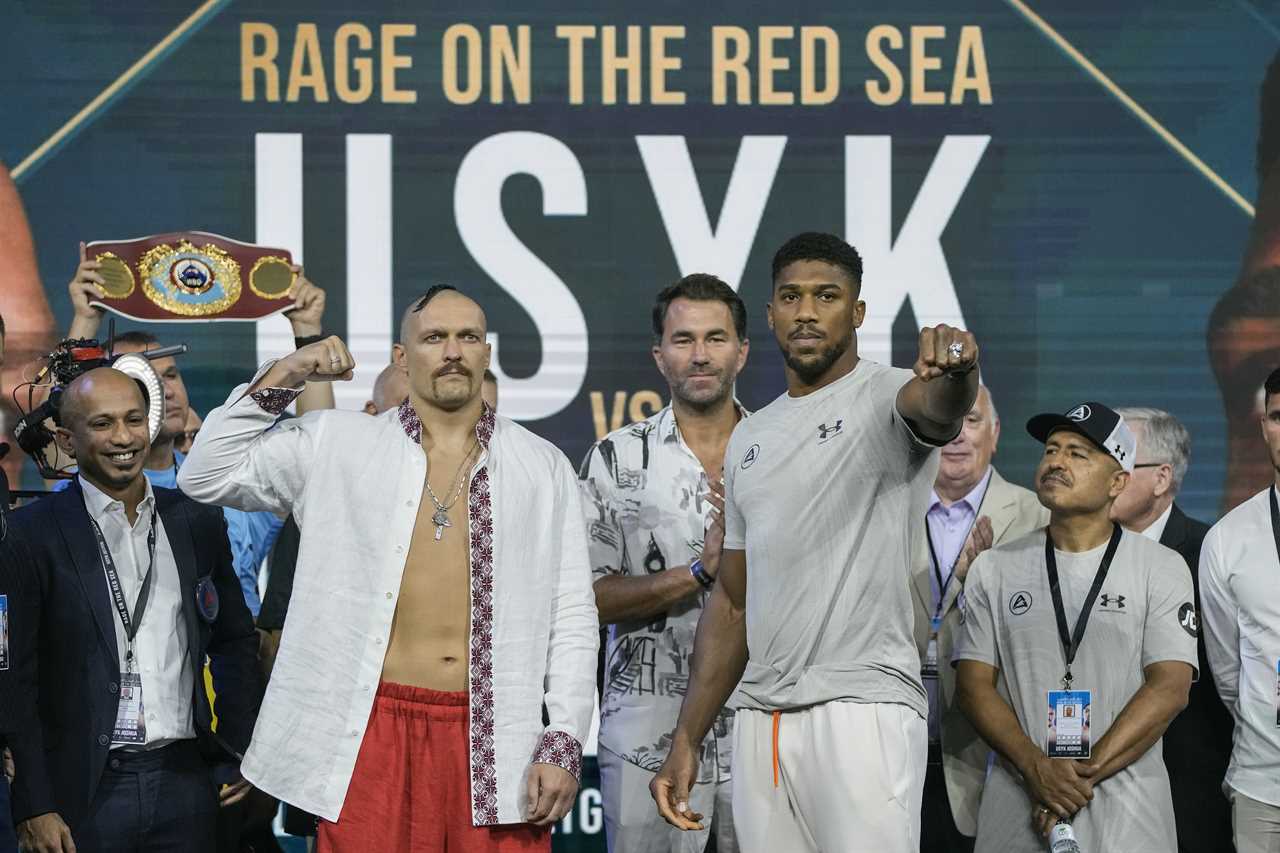 Joshua's carcass is being ate by fighters who want to be elite. The world will look bleak if Joshua loses, but Joshua is positive.