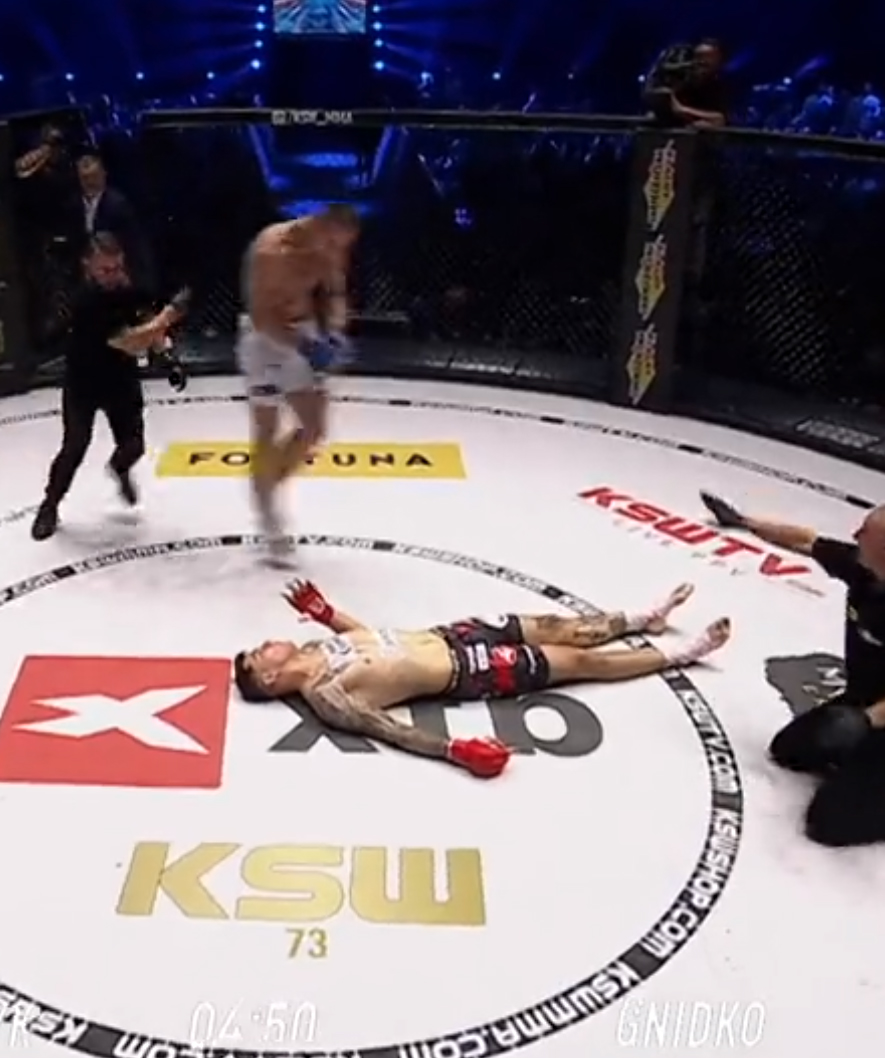 You can watch MMA star Bogdan Gidko KO his rival Damian Piwowarczyk FIVE SECONDS... Matching Jorge Masvidal’s UFC record