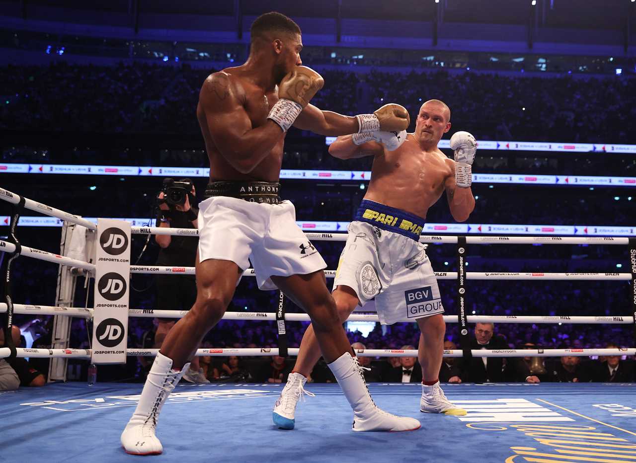 Anthony Joshua switches gloves to Oleksandr Usyk fight, and picks heavy-hitting couple despite negative omen