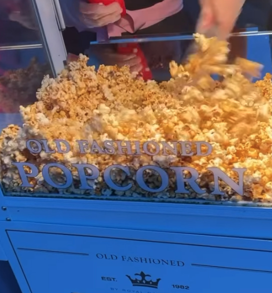 Tyson Fury's movie-night-themed birthday and retirement party featuring giant screen, red carpet, and popcorn machine