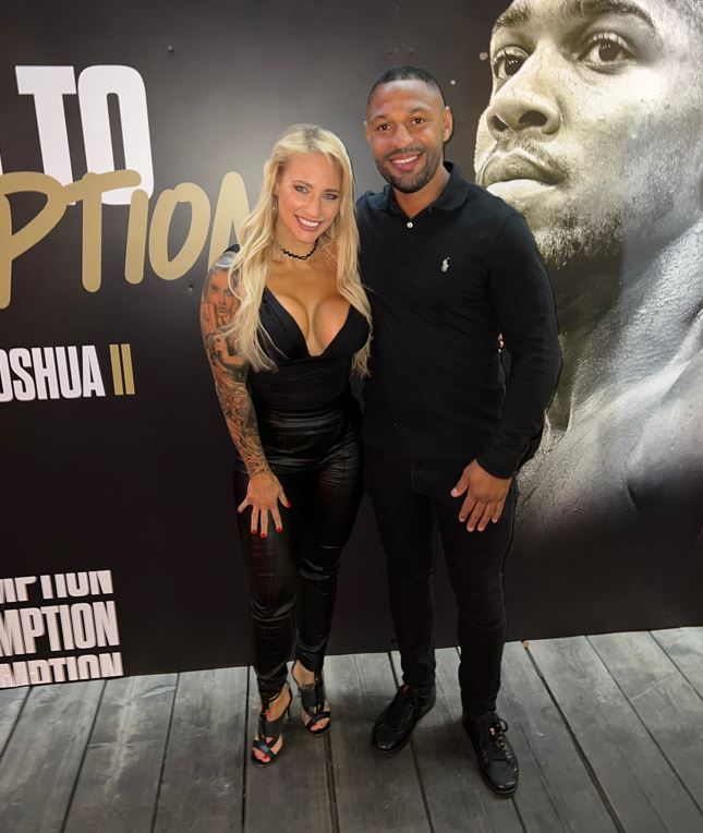 Ebanie Bridges makes jokes about having children, Kell Brook is a retired boxer. Aussie boxer Usyk vs Joshua event: Ebanie Bridges