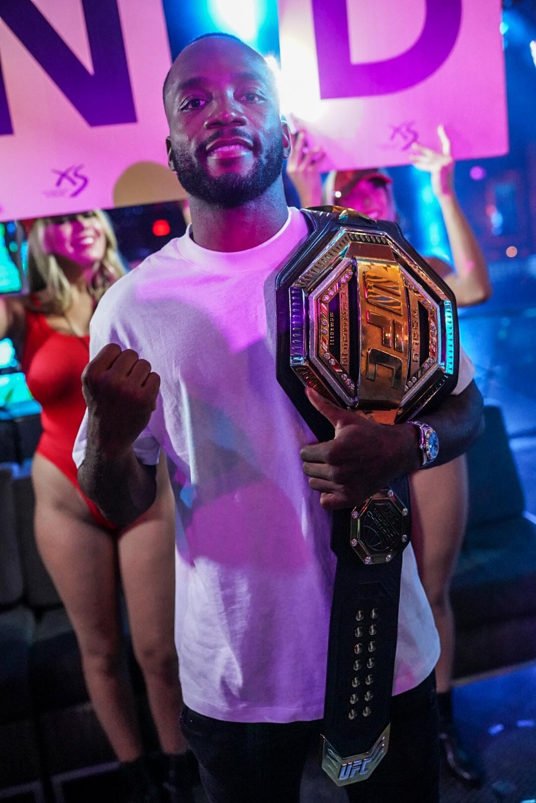 Leon Edwards in Las Vegas after the UFC 278 KO Kamaru Usman, before Brit's triumphant return home
